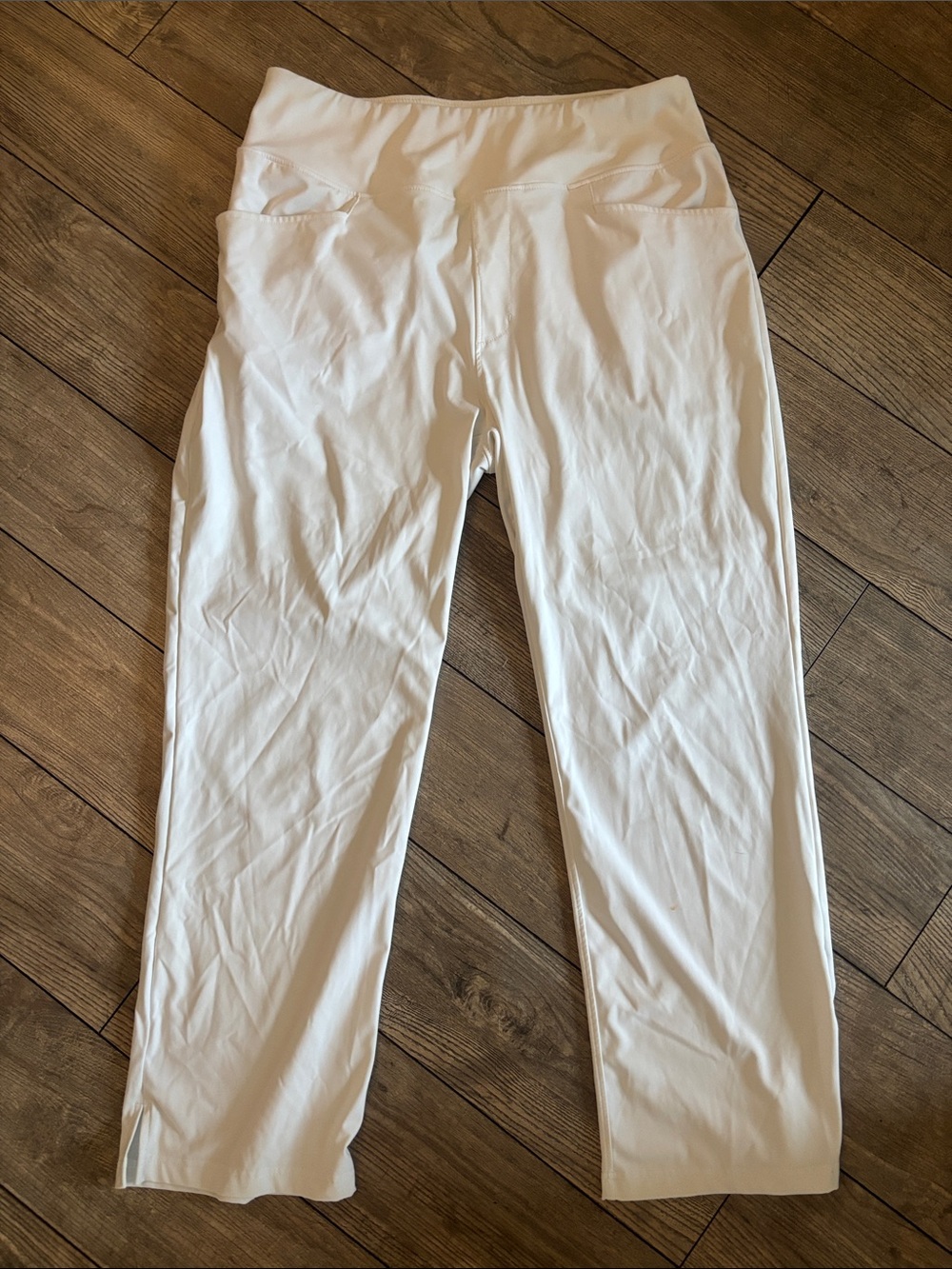 Women's White Stretch Pull-On Leggings